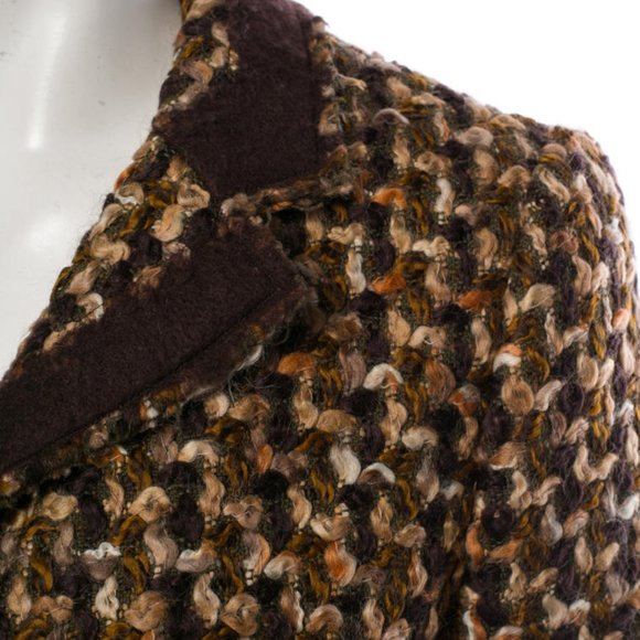Prada Brown Tweed 3 snap Blazer Size 42 - Picture 8 of 14